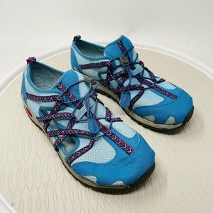 Chaco Outcross Water Shoes Women 6 37 Blue Mesh Sport Sandals Athletic Hiking